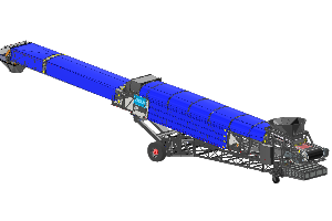 Convoyeur à bande Sauterelle télescopique orientable